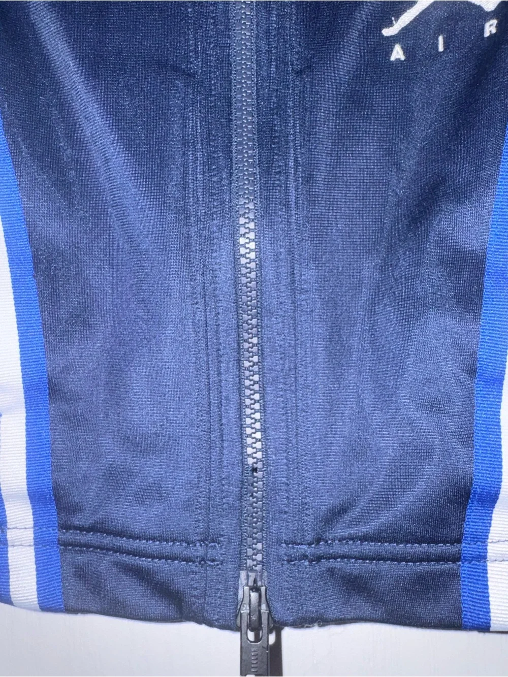Jordan Kids Navy Blue Jacket with Royal Blue and White Stripes